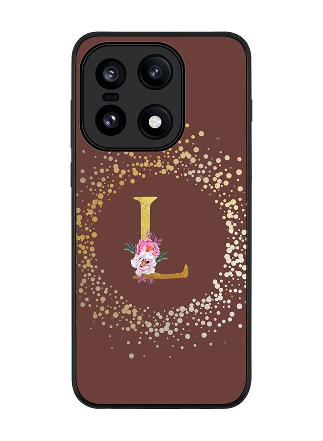 Stylizedd For OnePlus 15 Case,Slim fit Camera Protection, Shockproof Thin Phone cover  - Custom Monogram Floral - L  (Brown ) - Image 1